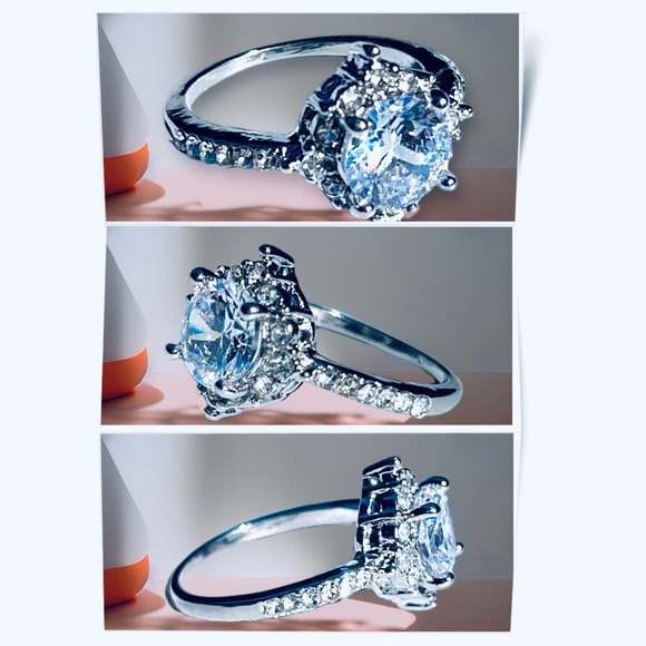 Women’s silver ring engagement anniversary wedding ring .925 nwt - Picture 4 of 10